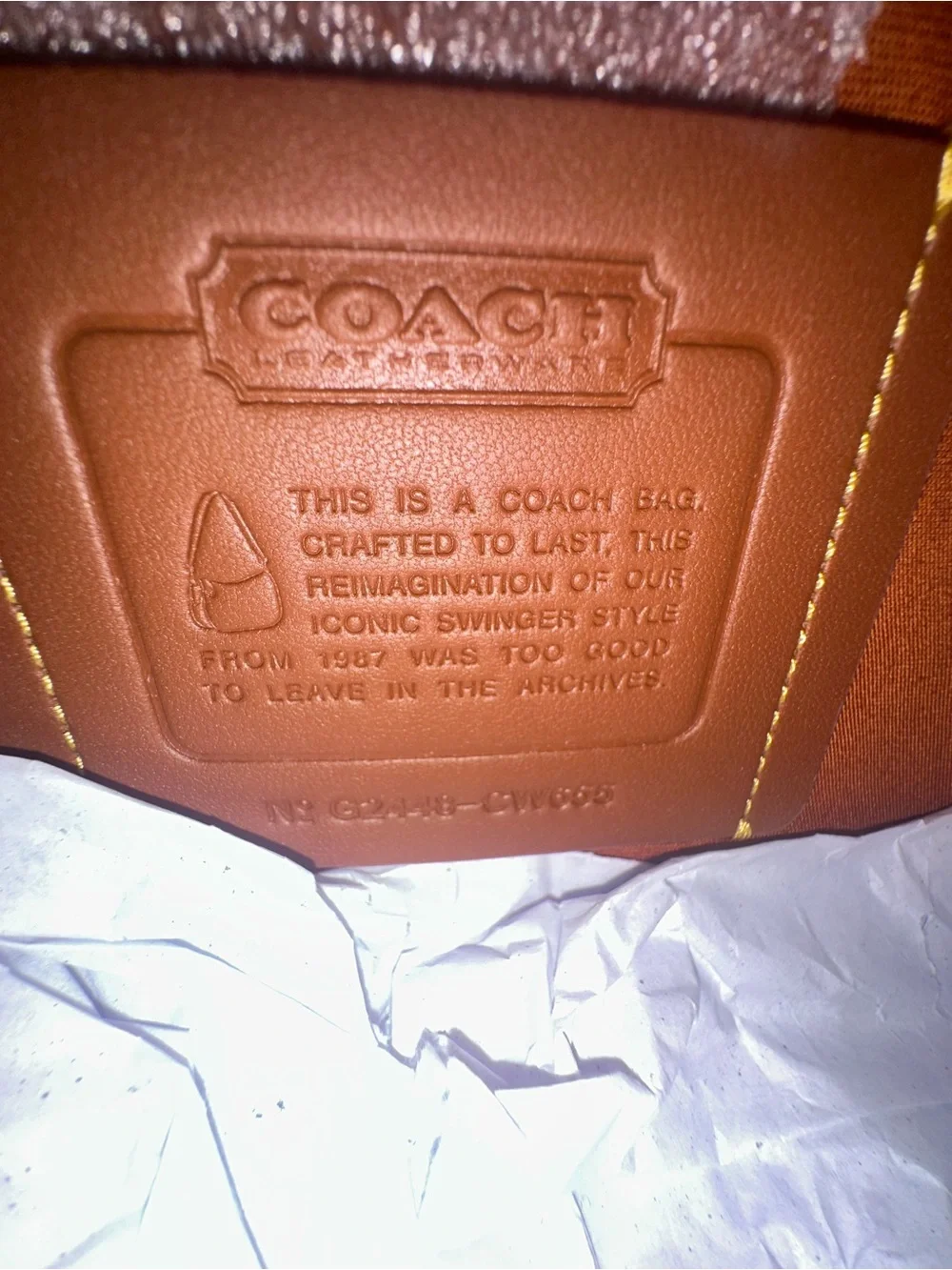 Coach Swinger Crystal Signature Jacquard FULL SIZE - Picture 12 of 12